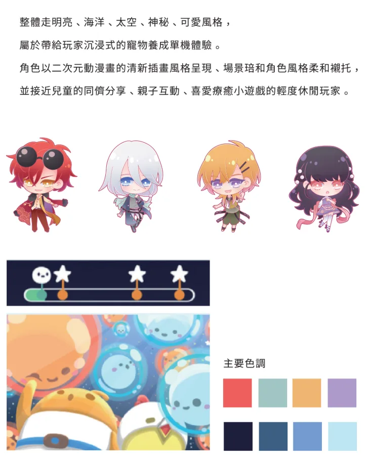 卡卡LINE養成遊戲美術風格設定